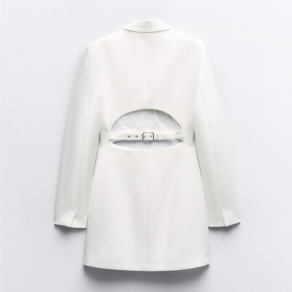 Zara blazer dress cut out formal suit mini - Picture 6 of 9